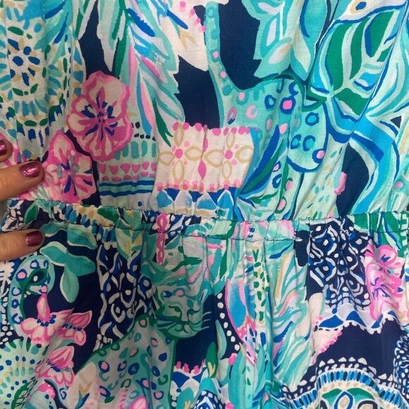 Lily pulitzer womens xxs short sleeve romper puff sleeve summer pool vacation - Picture 3 of 9